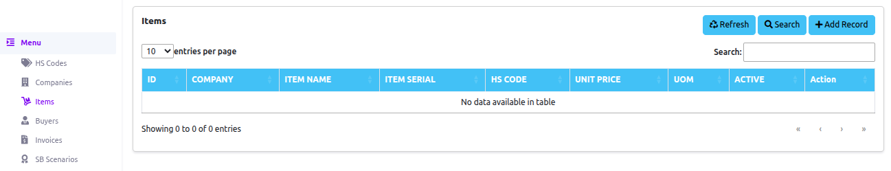 Items List Empty